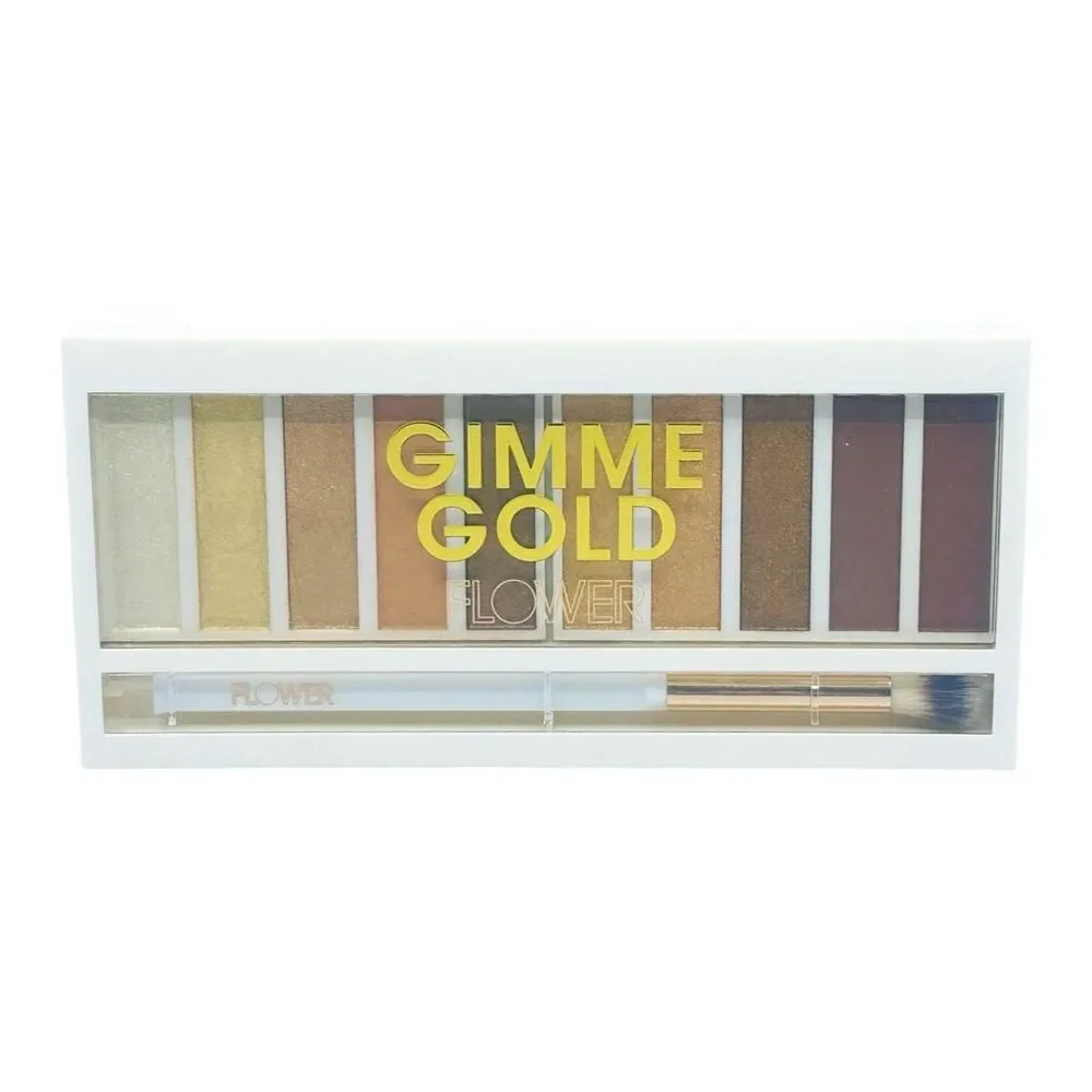 Flower Beauty Shimmer & Shade Eyeshadow Palette - 0.3 oz / 8.5g - ES3 Gimme Gold